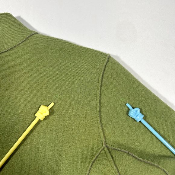 Eileen Fisher Merino Wool Blazer Style Jacket Womens Small Green - Picture 5 of 8